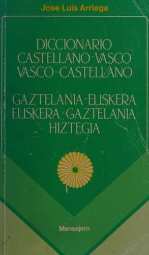 Portada de Diccionario Castellano-Vasco, Vasco-Castellano =