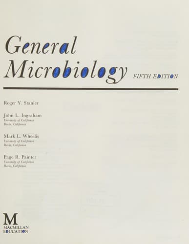 Portada de General microbiology.