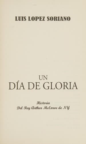 Portada de Un día de gloria