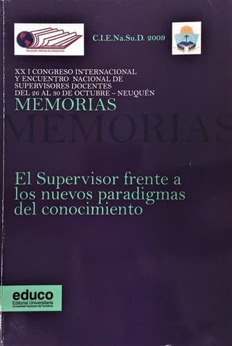Portada de El supervisor frente a los nuevos paradigmas del conocimiento: Memorias del XXI Congreso Internacional de Supervisores Docentes