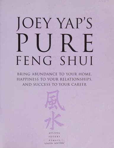 Portada de Joey Yap's pure feng shui
