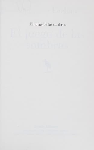 Portada de El juego de las sombras