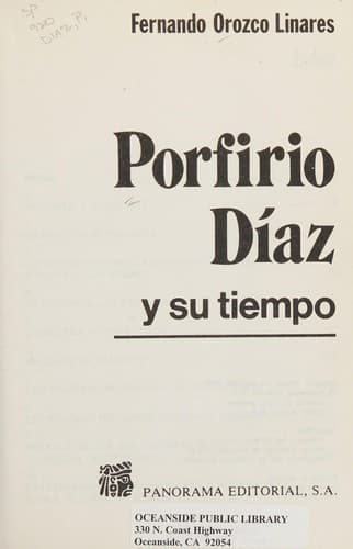 Portada de Porfirio Díaz y su tiempo
