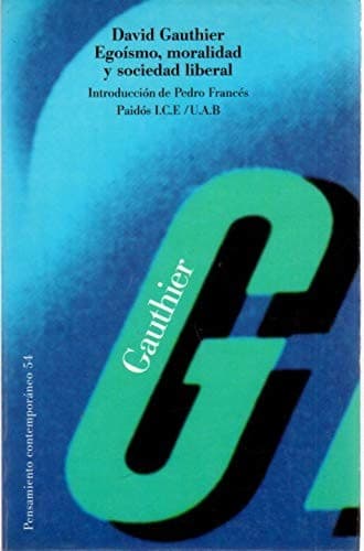 Portada de Egoismo, Moralidad Y Sociedad Liberal