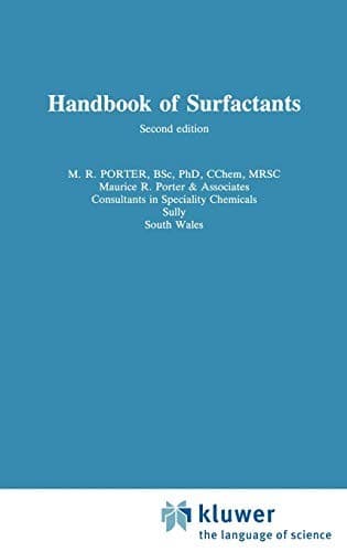 Portada de Handbook of surfactants