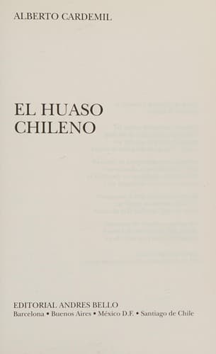 Portada de El huaso chileno