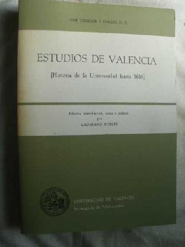 Portada de Estudios de Valencia