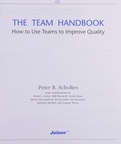Portada de The team handbook