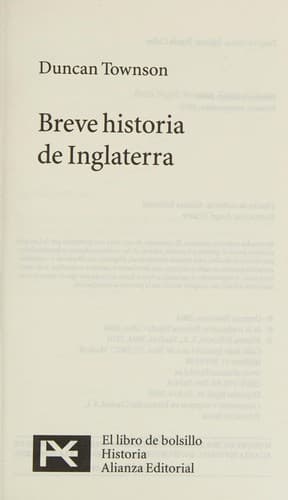 Portada de Breve historia de Inglaterra