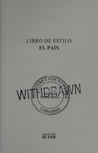 Portada de Libro de estilo