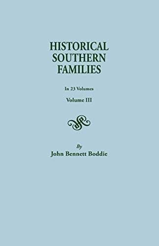 Portada de Historical Southern Families