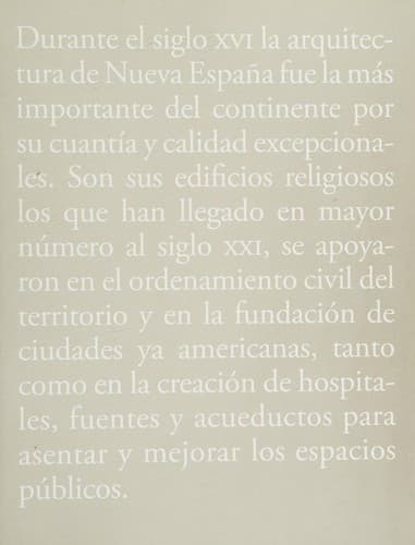 Portada de México. Arquitectura del siglo XVI