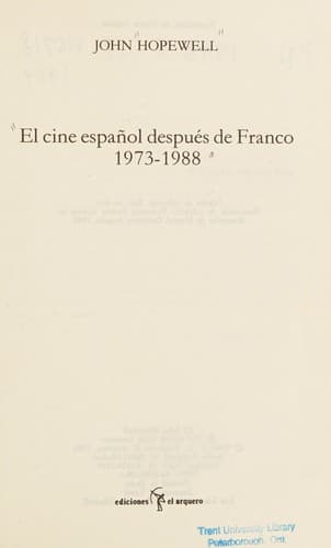 Portada de El cine español despues de Franco (Temas de Nuestro Tiempo)