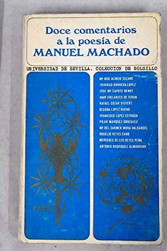 Portada de Doce comentarios a la poesía de Manuel Machado