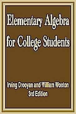 Portada de Elementary algebra for college students