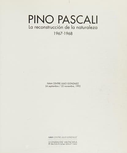 Portada de Pino Pascali