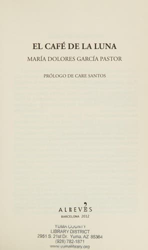 Portada de El café de la luna
