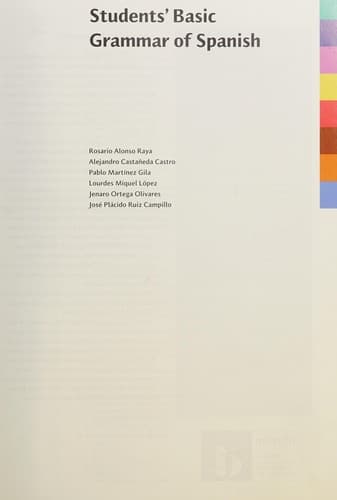 Portada de Students' basic grammar of Spanish