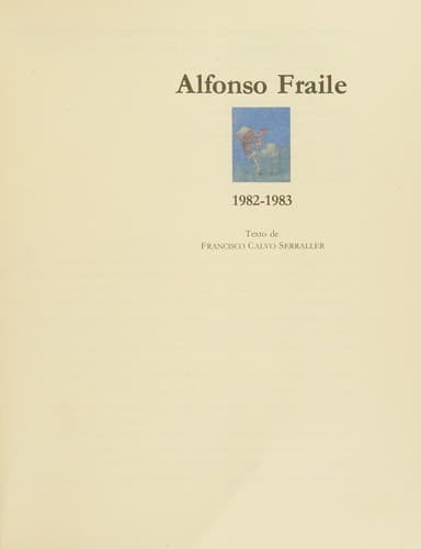 Portada de Alfonso Fraile, 1982-1983