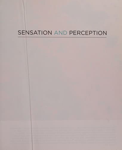 Portada de Sensation and Perception