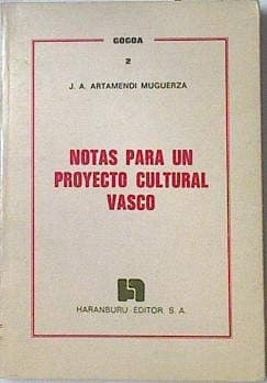 Portada de Notas para un proyecto cultural vasco
