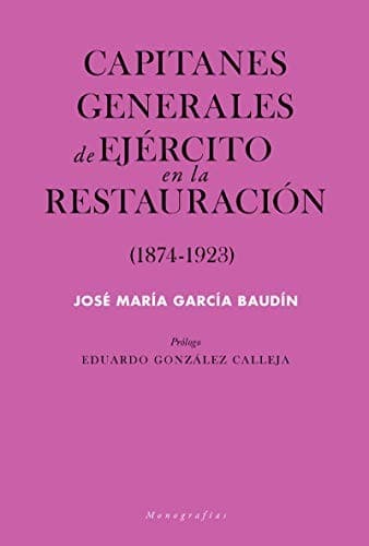 Portada de Capitanes generales de Ejército en la Restauración