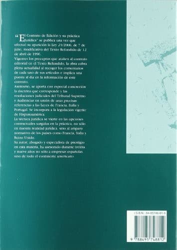 Portada de Contrato de edición y su práctica jurídica