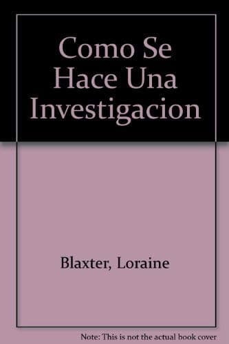 Portada de Como Se Hace Una Investigacion
