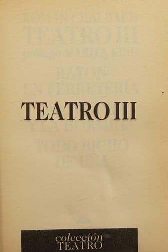 Portada de Teatro