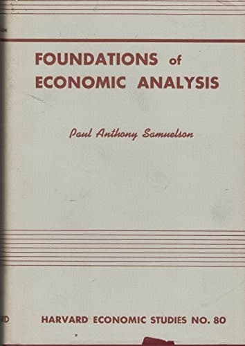 Portada de Foundations of economic analysis