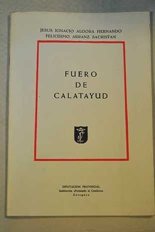 Portada de Fuero de Calatayud