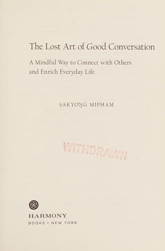 Portada de The lost art of good conversation