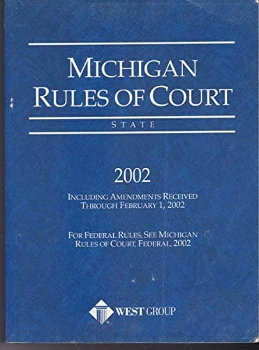 Portada de Michigan Rules of Court, 2002