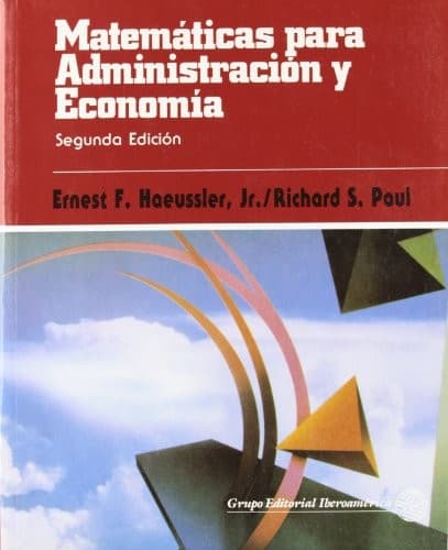 Portada de Matematicas Para Administracion y Economia