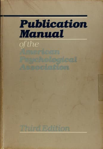Portada de Publication Manual of the American Psychological Association