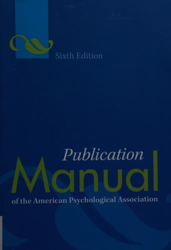 Portada de Publication manual of the American Psychological Association