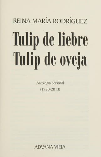 Portada de Tulip de liebre, tulip de oveja