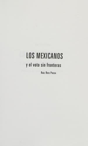 Portada de Los mexicanos y el voto sin fronteras