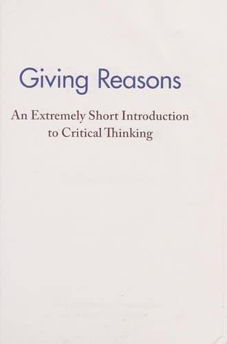 Portada de Giving Reasons