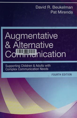 Portada de Augmentative and alternative communication