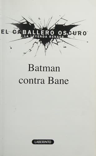 Portada de Batman contra Bane