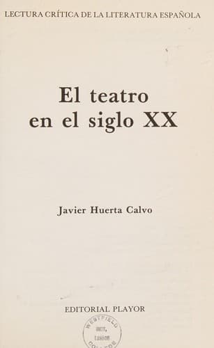 Portada de El teatro en el siglo XX