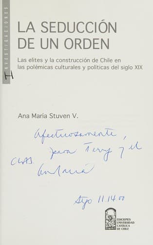 Portada de La seducción de un orden
