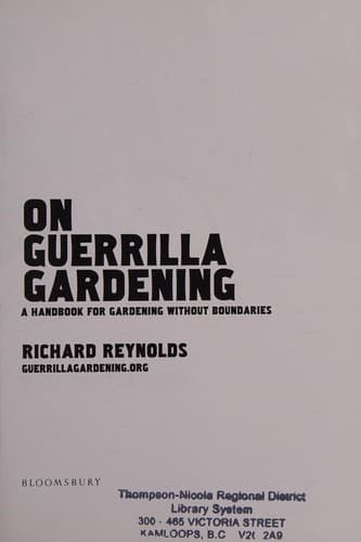 Portada de On Guerrilla Gardening
