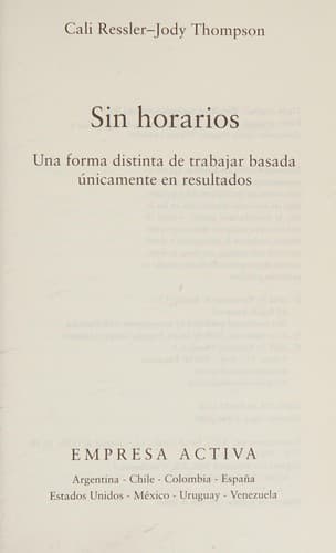 Portada de Sin horarios