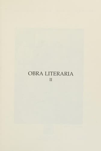 Portada de Obra literaria