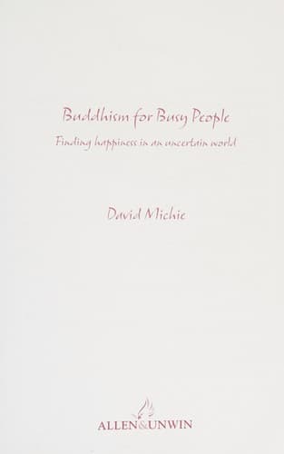 Portada de Buddhism for busy people