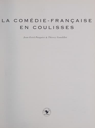 Portada de La Comedie Francaise