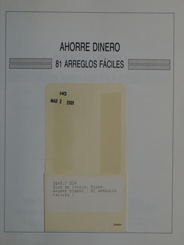 Portada de Ahorre Dinero 67 Arreglos Practicos
