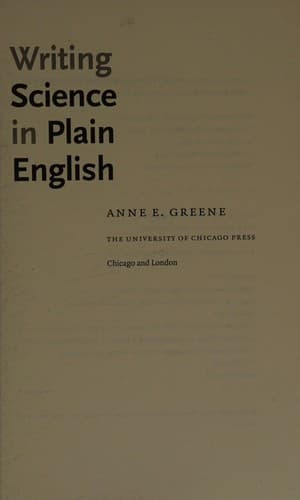 Portada de Writing Science in Plain English